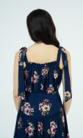 G-Navy Floral Maxi Woven Dress